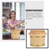 1Set Wooden Sushi Rice Bucket Round Big Opening Mixing Tub for Sushi Sashimi Korean Bbq Rice Serving Display Home Kitchen Decor