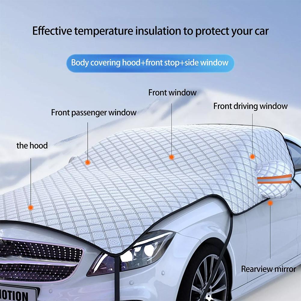 Car Snow Frost Prevention Frost Car Cover Car Front Windshield Sunshade Thickened Snow Auto Coat Y4n9