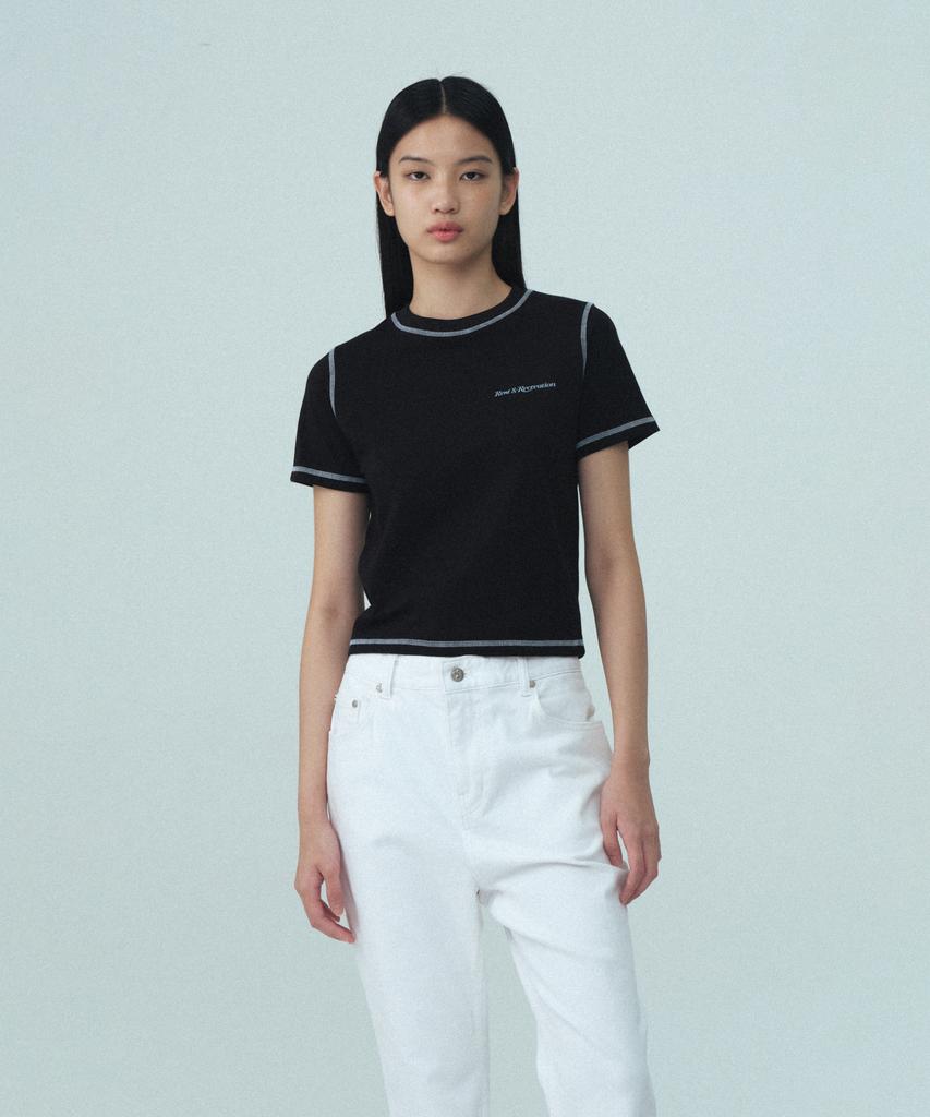 REST&RECREATION Color Stitch T-Shirt - Black