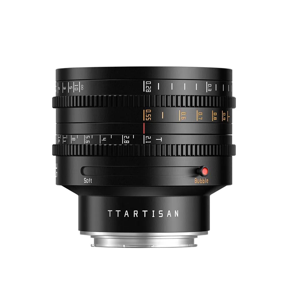 

TTArtisan 35mm Cinema Lens L Mount Bubble Switching Movie Lens Large Aperture Leica L Compatible Lens Single Focus Full Size Interchangeable Lens MF