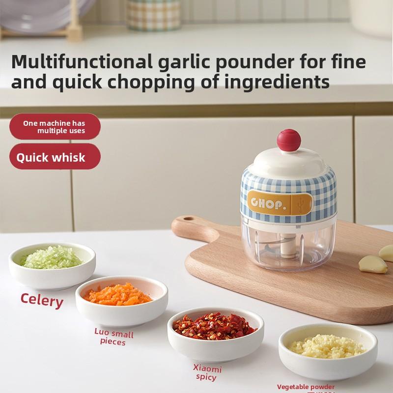 Mini Electric Garlic Mashing Machine, Smart Garlic Press, Small Garlic Puree Machine, Kitchen Household Garlic Beating Machine