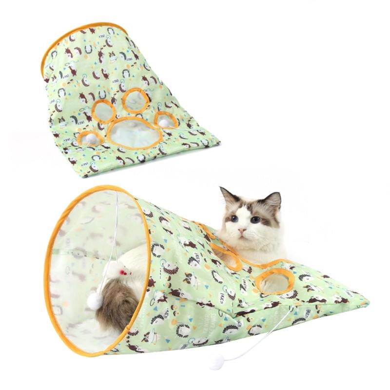 Crinkle Sound Cats Tunnel Toy Cats Play Tent Teasing Tube Pet Entertainment Playtent Pet Interactive Tube Activity Toy