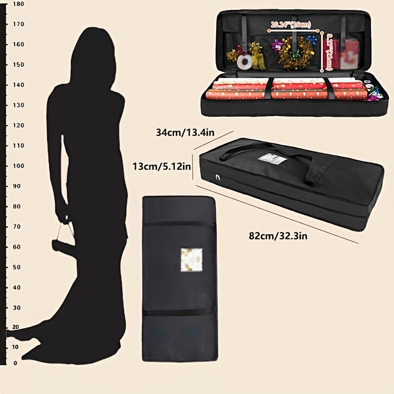 

Большой вместительный органайзер для рождественской подарочной упаковочной бумаги, нейлоновая тканевая коробка для хранения праздничных украшений, хранение подарочной упаковки