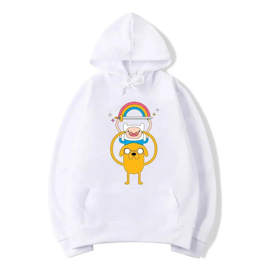 Adventure Time Animation TV Series Jake Cartoon Pattern Autumn and Winter Pullover for Men and Women Harajuku Fashion Street Clo