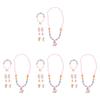 4 Sets Kids Jewellery Girl Pearl Jewelry Necklace For Children'S