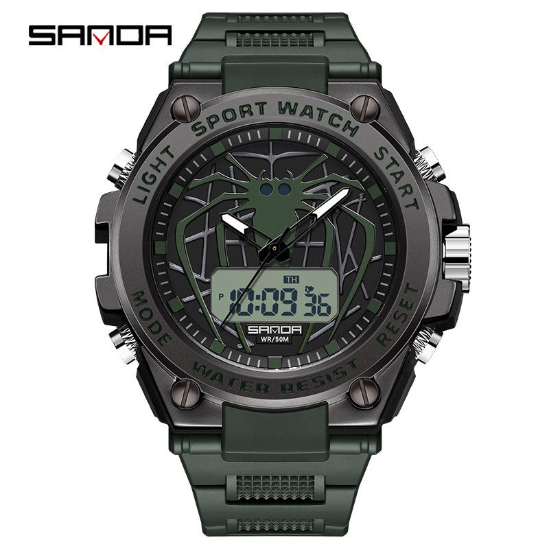 SANDA Business Fashion Trend Watch Luminous Waterproof Personalised Large Dial Watch