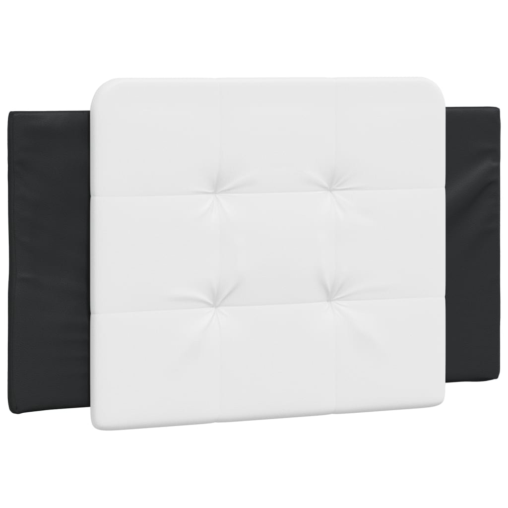 Vidaxl Rama Łóżka Z Led, Czarno-Biała, 90X200 Cm, Sztuczna Skóra