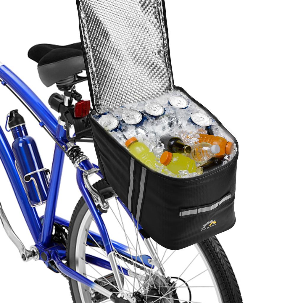 Water Resistant Bike Rack Bag with Thermal Insulation Compartment Bicycle Bag Bike Trunk Bag