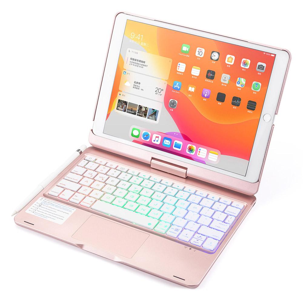 

Trackpad Backlight Keyboard for iPad 10.2 (2021)/(2020)/(2019)/iPad Air 10.5 inch (2019)/Pro 10.5-inch (2017) Tablet Case Rose Gold