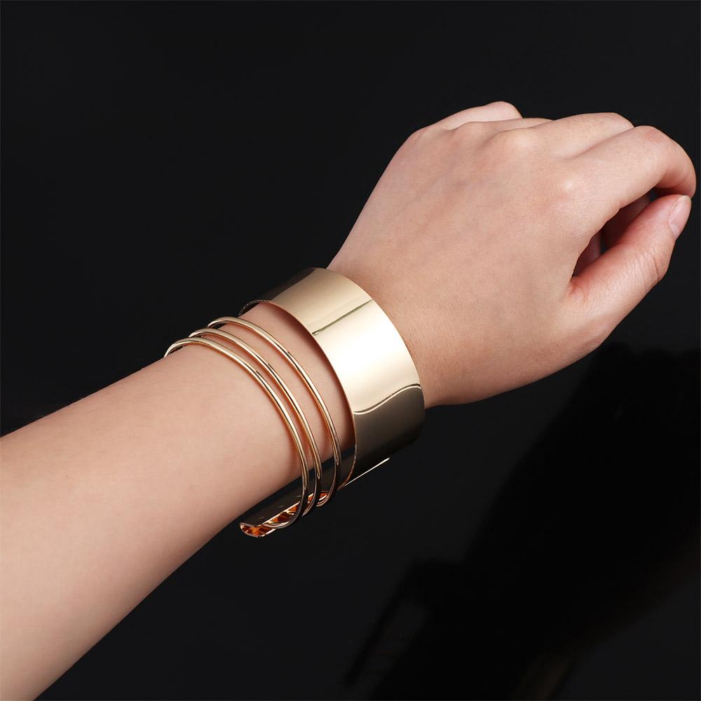 Hot Sale Jewelry Punk Personality Punk Cuff Exaggerate Bangles Zinc Zinc Alloy Luxurious Hollow Out
