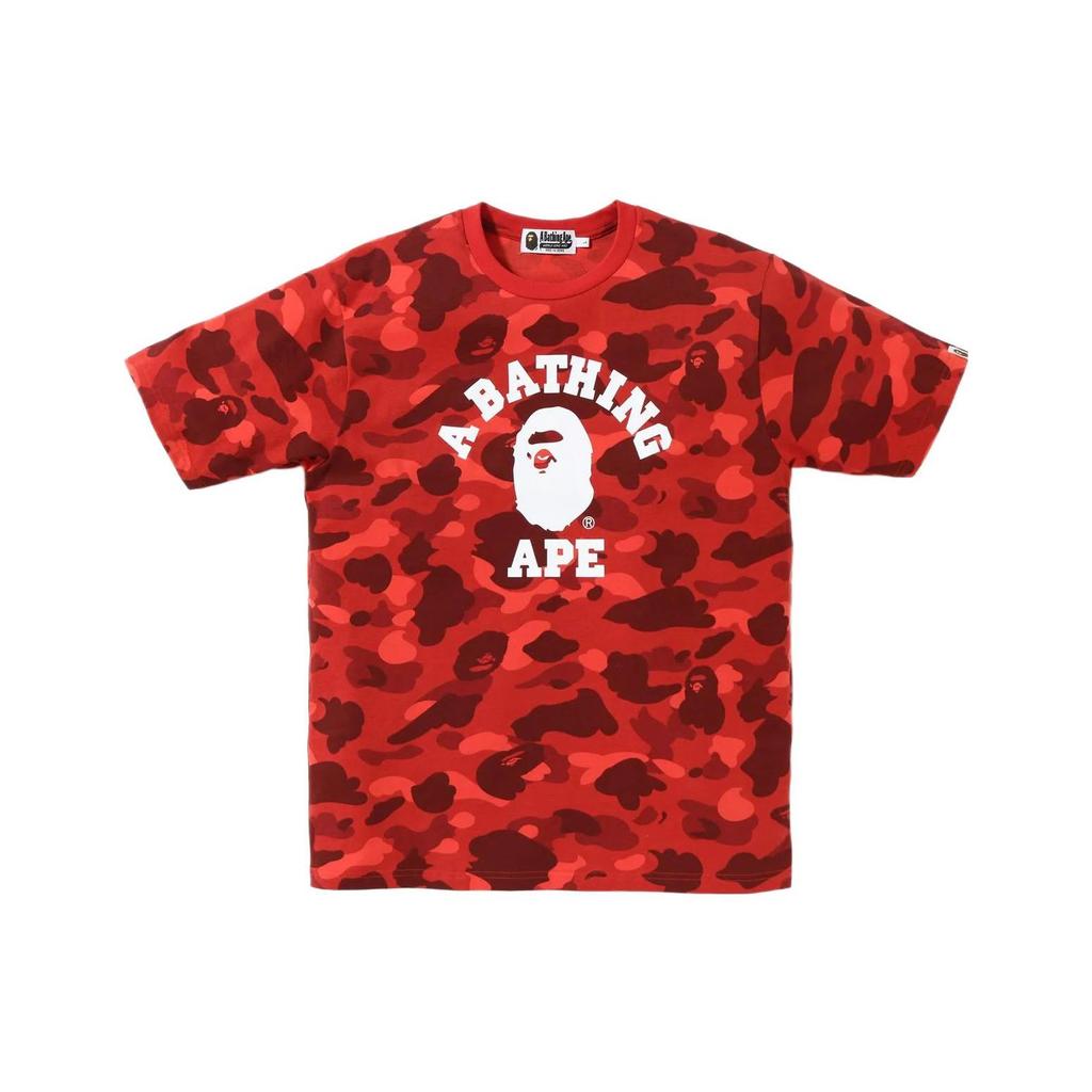 Bape Koszulka College z Kamuflażem Kolorowym SS23 1I70-109-004