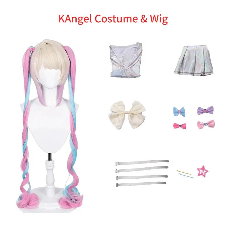 Game Needy Girl Ame Chan Kangel Cosplay Costume Wig Girl Cosplay Hair Role Play Outfits Clothes Wig Set