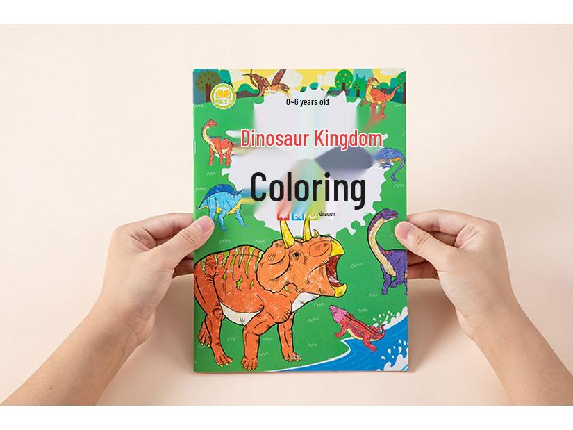 Dinosaur & Car Coloring Book for Kids Ages 3-6