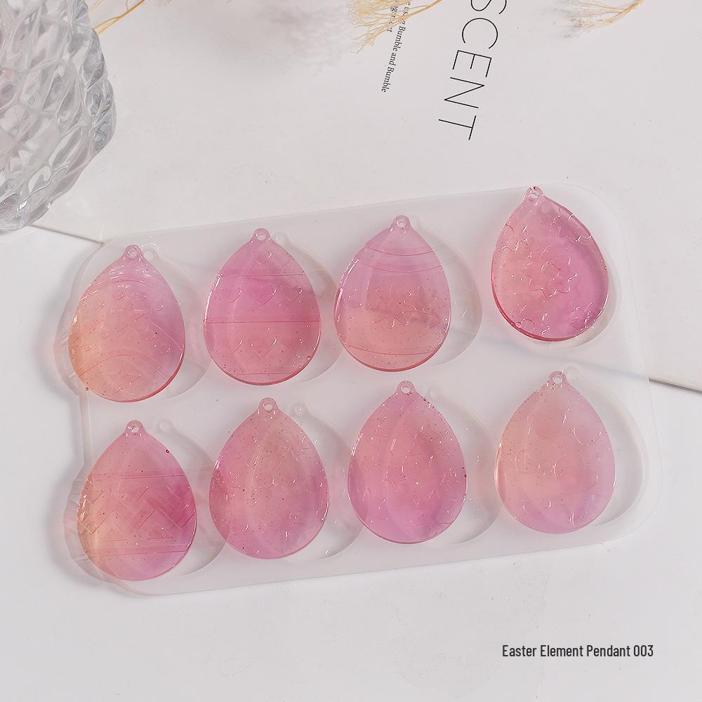 Easter Resin Animal Earrings Mold: Egg, Rabbit, Chick, Cat Pendant