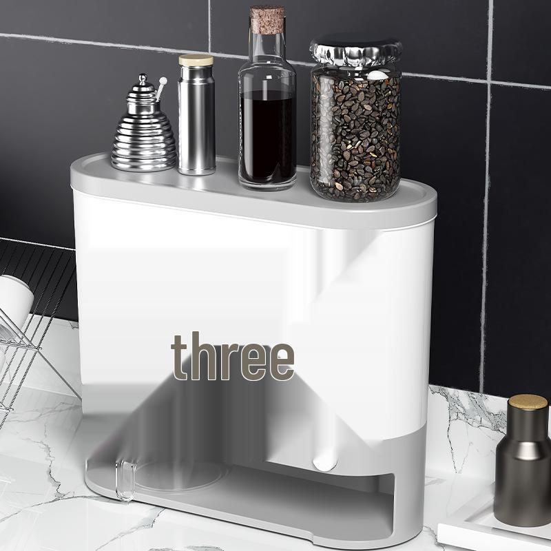 Moisture-Proof Insect-Proof Rice Storage Container with Partitioned Grains Organizer