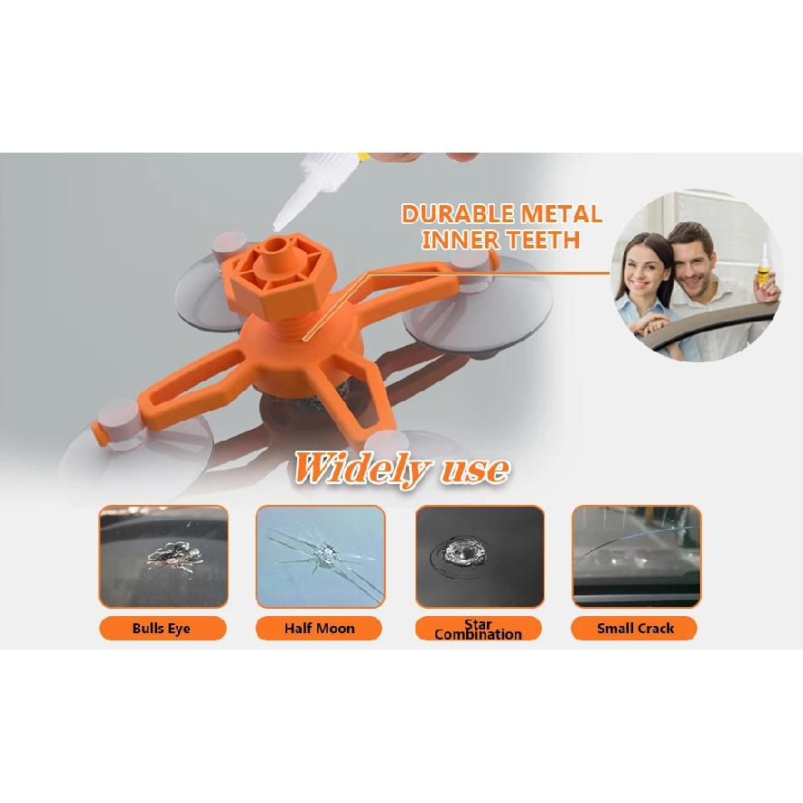 2023 Windshield Repair Kit Automotive Glass Repair Fluid with Syringe Thrusters Glass Chip Repair Tool Liquid for Chips Cracks