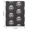 Irish Wolfhound Dog Art Throw Blanket Multi Use Warm Blanket for Living Room Bedroom