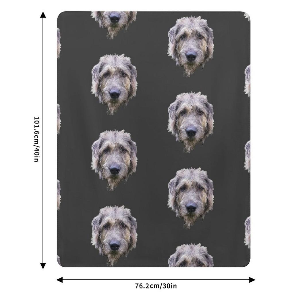 Irish Wolfhound Dog Art Throw Blanket Multi Use Warm Blanket for Living Room Bedroom
