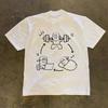 New Style American Retro Pure Cotton Cartoon Fitness Cute Print Couples Loose Short Sleeve Shirt (For Both Unisex And Women)