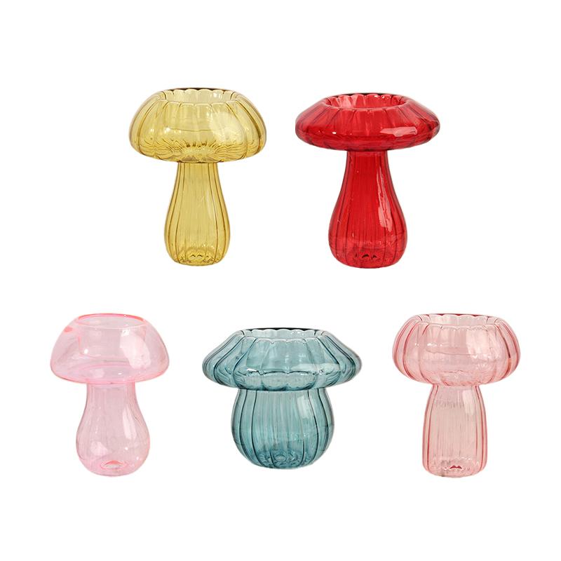 1 szt. Świecznik w kształcie grzyba Minimalistyczny wazon z wzorem grzyba Romantyczne ozdoby na biurko Dekoracyjne ozdoby 5 stylów