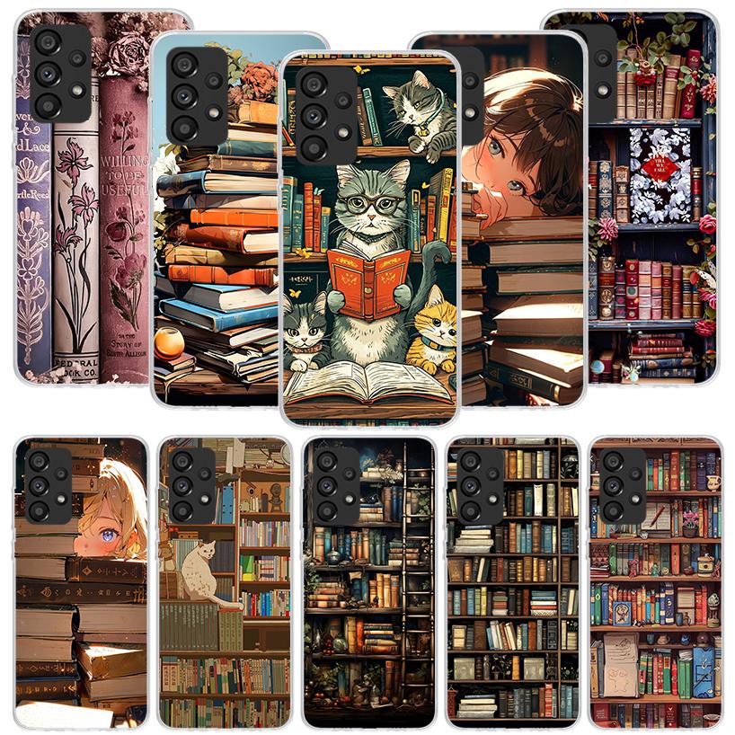 Read Books illustration Reading Phone Case for Samsung Galaxy A17 A16 A15 A14 A13 A57 A56 A55 A54 A53 A37 A36 A35 A34 A33 A26 A2