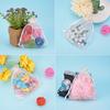 100pcs white printed Drawstring Gauze Bag Organza Bag Packing Holder Color Gold Yarn Candy christmas gifts Bags