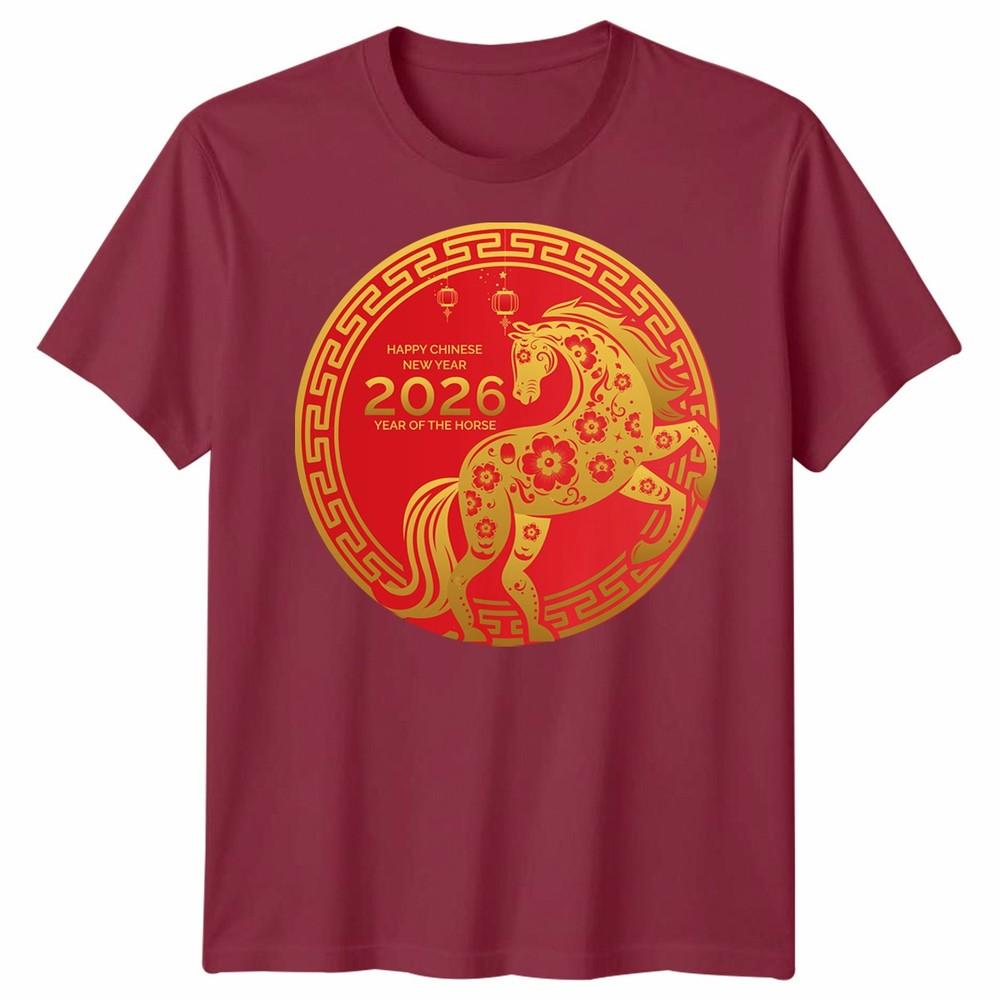 Chinese New Year 2026 Year Of The Horse Lunar Zodiac Unisexs Unisexs T Shirt