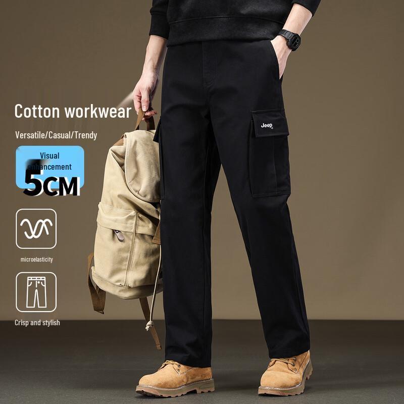 JEEP Men s Straight-Leg Multi-Pocket Cargo Pants M