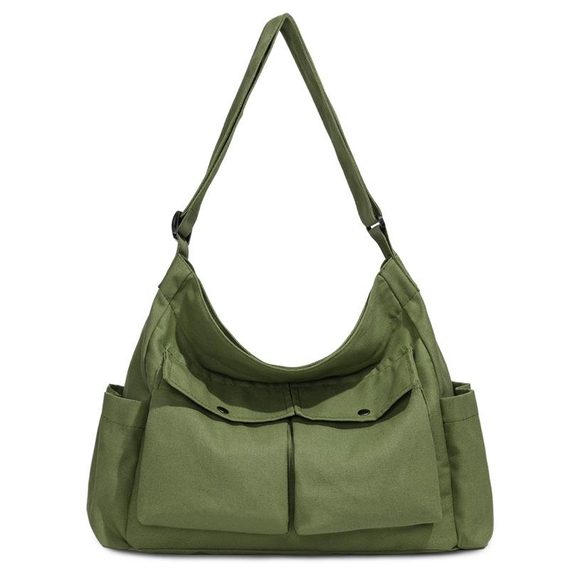 Retro tooling women's shoulder bag crossbody bag large capacity new canvas bag literary street leisure tote bag