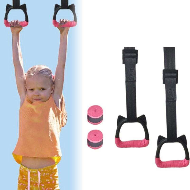 Gymnastic Children Rings Safety Straps Hanging Ring Exercise Equipment Tools