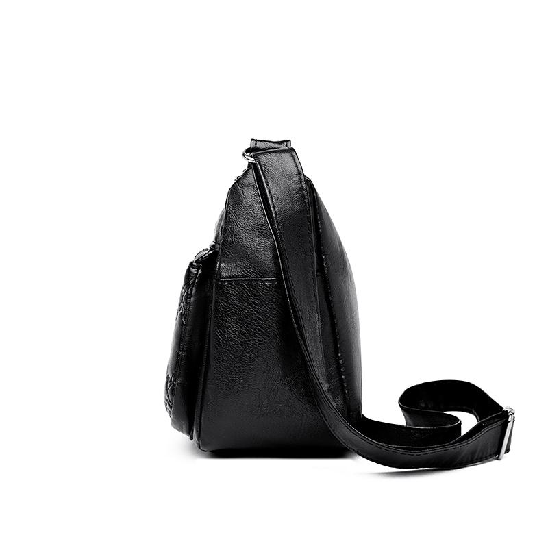 Soft Leather Mother Bag Women's Crossbody Bag Multi-Layer Large Capacity Shoulder Bag