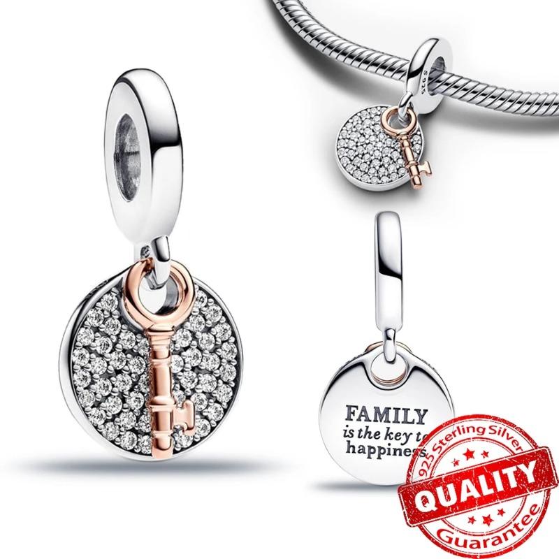 925 Sterling Silver Charm Sparkling Star Moon & Sun Pendant Fit Original Bracelets DIY Women Necklace Jewelry Gift