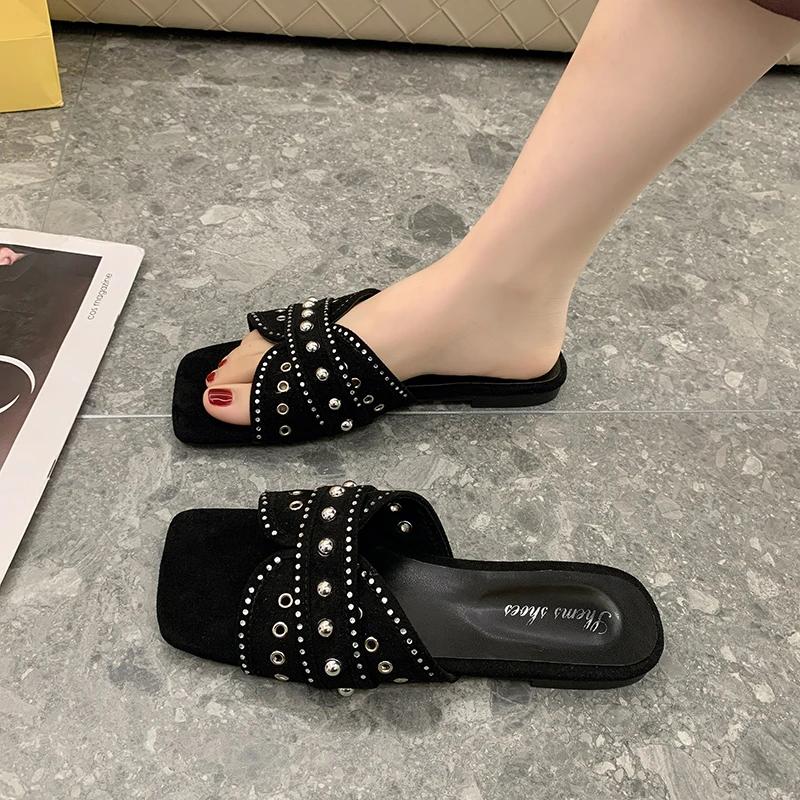 Fashion Women Shoes Open Toe Slippers Walking 2024 Summer New Fashion Beach Flip Flops Sandals Designer Slides Mujer Shoes  Sandalias
