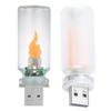 USB Flame Night Light with Touch Control Realistic Flickering LED Candle for Home Car