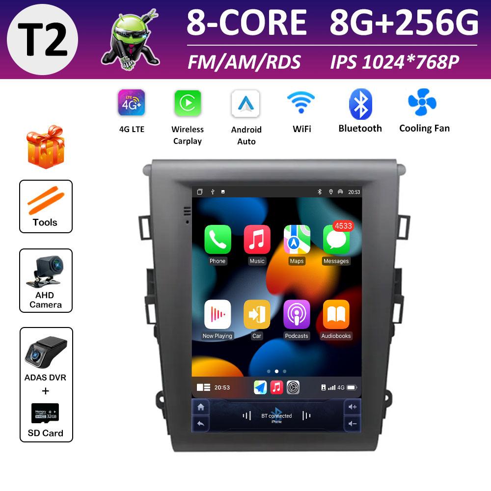 For Ford Mondeo Fusion MK5 2013 2014 2015 2016 - 2018 IPS Touch Screen Android Smart System DSP Stereo Car Multimedia Player 4G