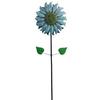 Sunflower Wrought Iron Windmill Garden Decor - Rotating Metal Ornament for Outdoors