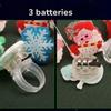 LED Luminous Christmas Ring Snowman Antlers Glow in Dark Finger Light for Xmas Party Children Adult Gift