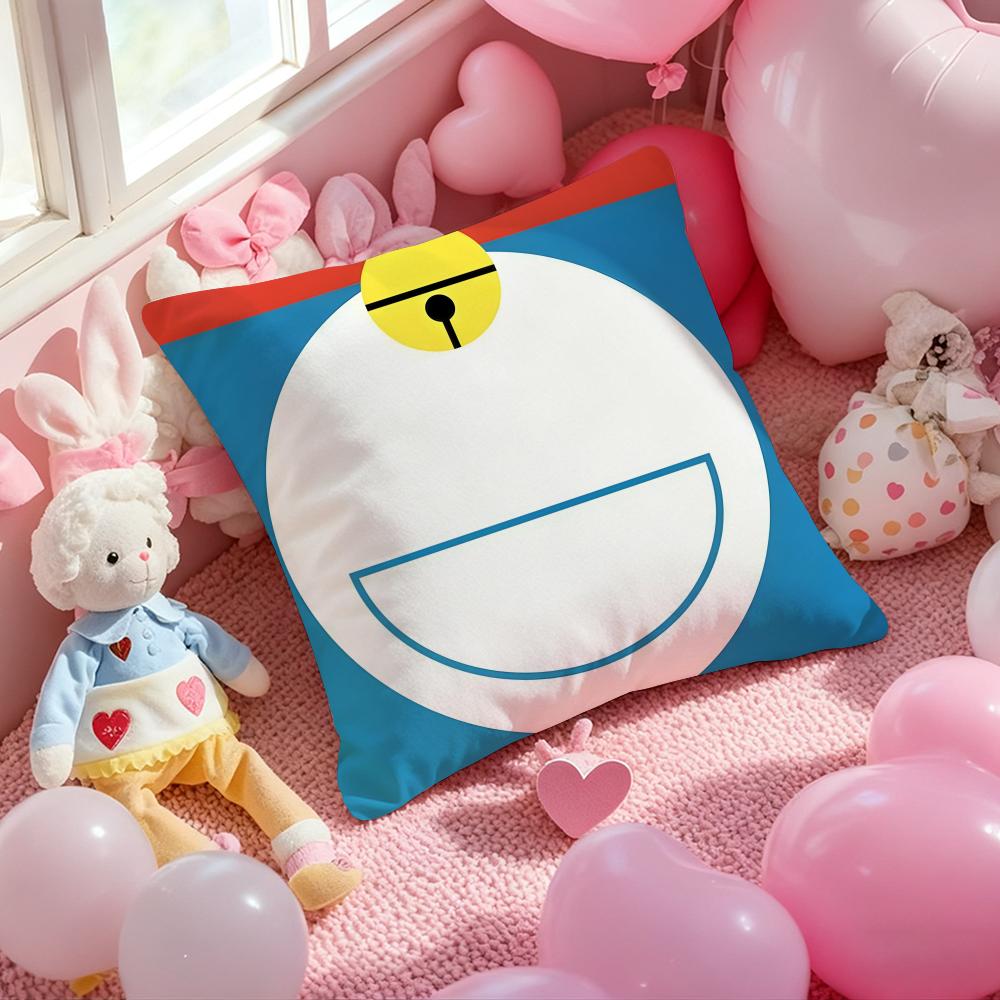 Cute Anime D-DoraemonS Cushion Cover Pattern Printed Pillowcase for Living Room Sofa Cushion Cover & Bedroom Decor