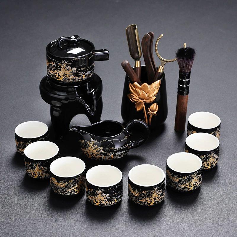 Lazy Automatic Ceramic Kung Fu Tea Set