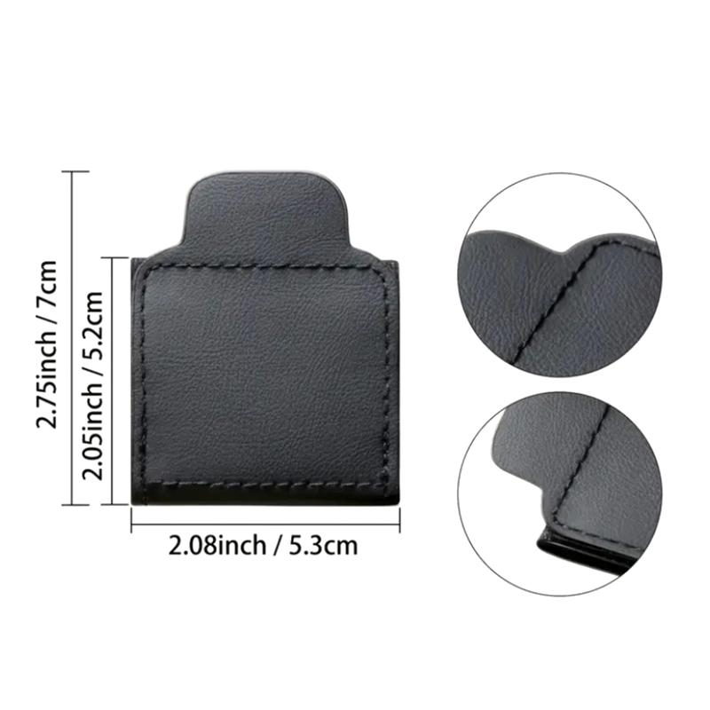 Car Seat Belt Adjuster Black Pu Leather Seat Belt Limiter Fixed Clip Anti-Stretching Neck Belly Car Interior Accessories