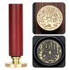 Halloween Seal Cylindrical Red Handle (handle + Brass Seal Head) Fire Lacquer Seal Set Handle Copper Head