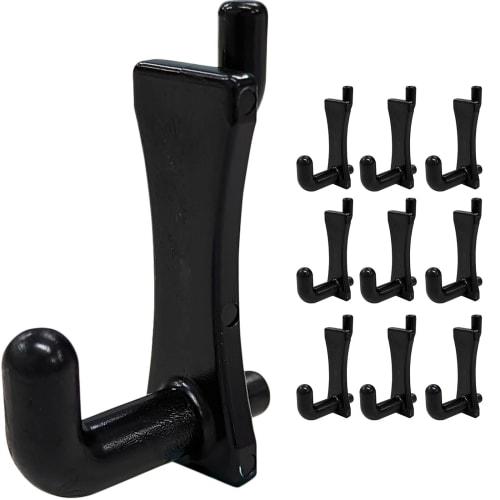 

DreamWear Perforated Board Hooks, 10-Piece Set, 25mm Hole Diameter, 5mm Hole Diameter, for Steel Punching Boards, Non-Slip, Black, WJ-PH10BK