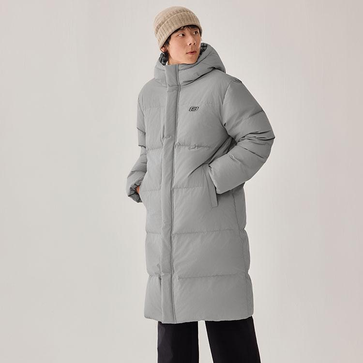 Skechers Windproof Water-Repellent Oil-Repellent Warm Insulated Long Down Jacket Unisex Outerwear L425U107-002E