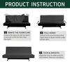 LANMOLIFE Armless Futon Sofa Bed Cover Solid Color Stretchable Folding Sofa Bed Covers Removable Cleaning Home Decor Living Room