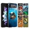 Hunting Fishing Man Hard PC Phone Case For Samsung Galaxy Z Flip 7 6 5 4 Black Cover For Galaxy Z Flip 3 Foldable Fundas Shell
