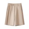 Spring 2025 Women's Apricot A-Line High Waist Casual Shorts