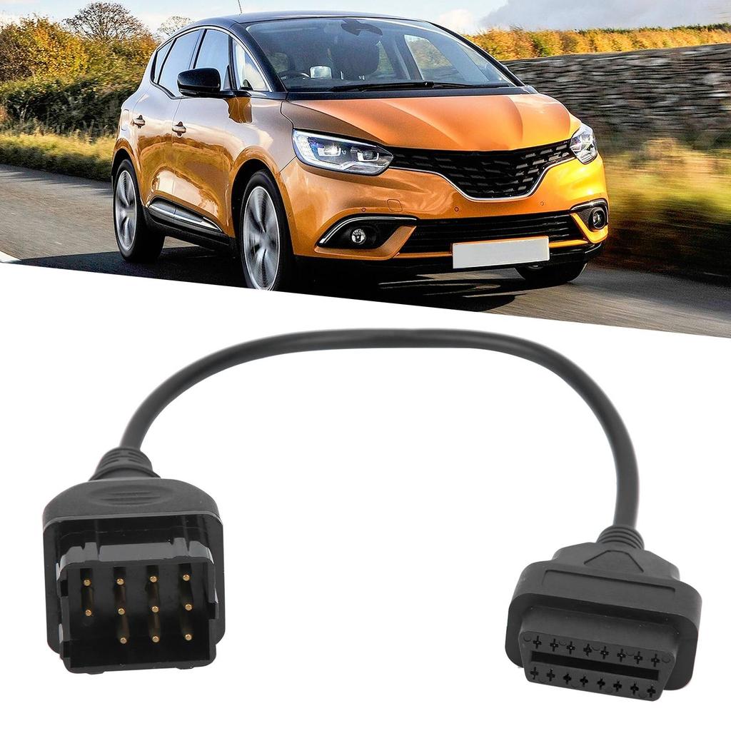 12 Pin To 16 Pin OBD2 Connector Cable OBDII Adapter Car Accessories