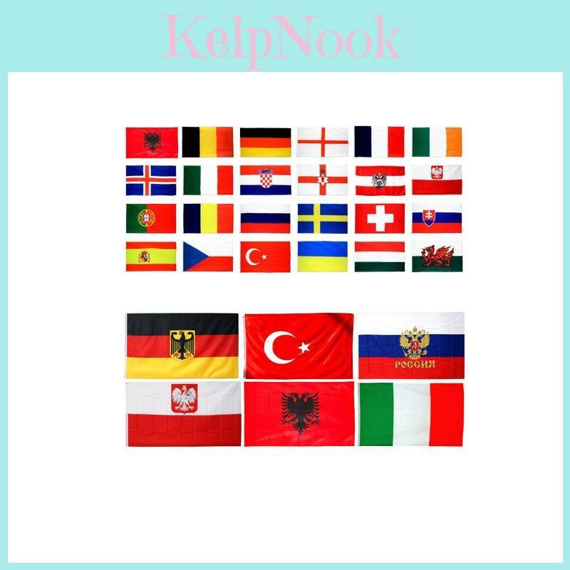Bandiere Nazionali Mondiali 90x150cm Poliestere Striscioni per Feste Per Atmosfera da Tifoso e Decorazione
