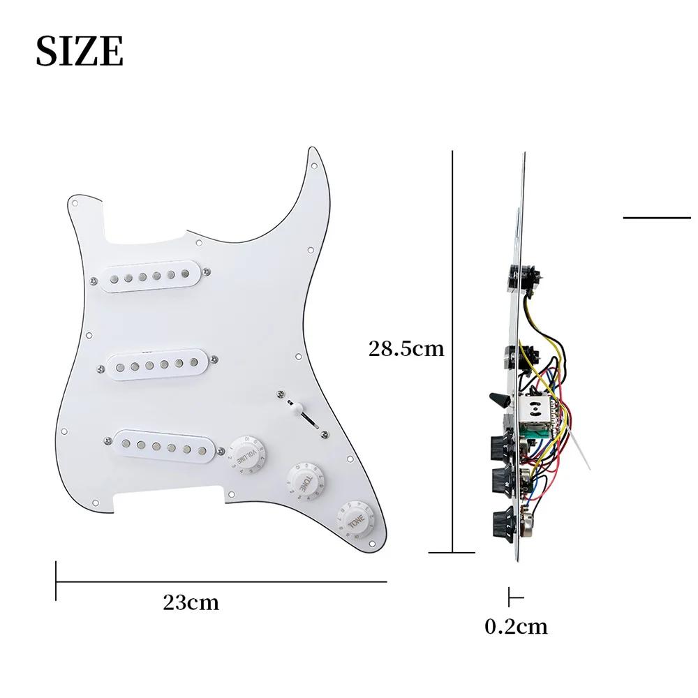 IRIN Electric Guitar Pickguard Pickups Loaded Prewired 11 Hole Single Coil Guitar Pickguard Pickups for FD ST Style Guitar