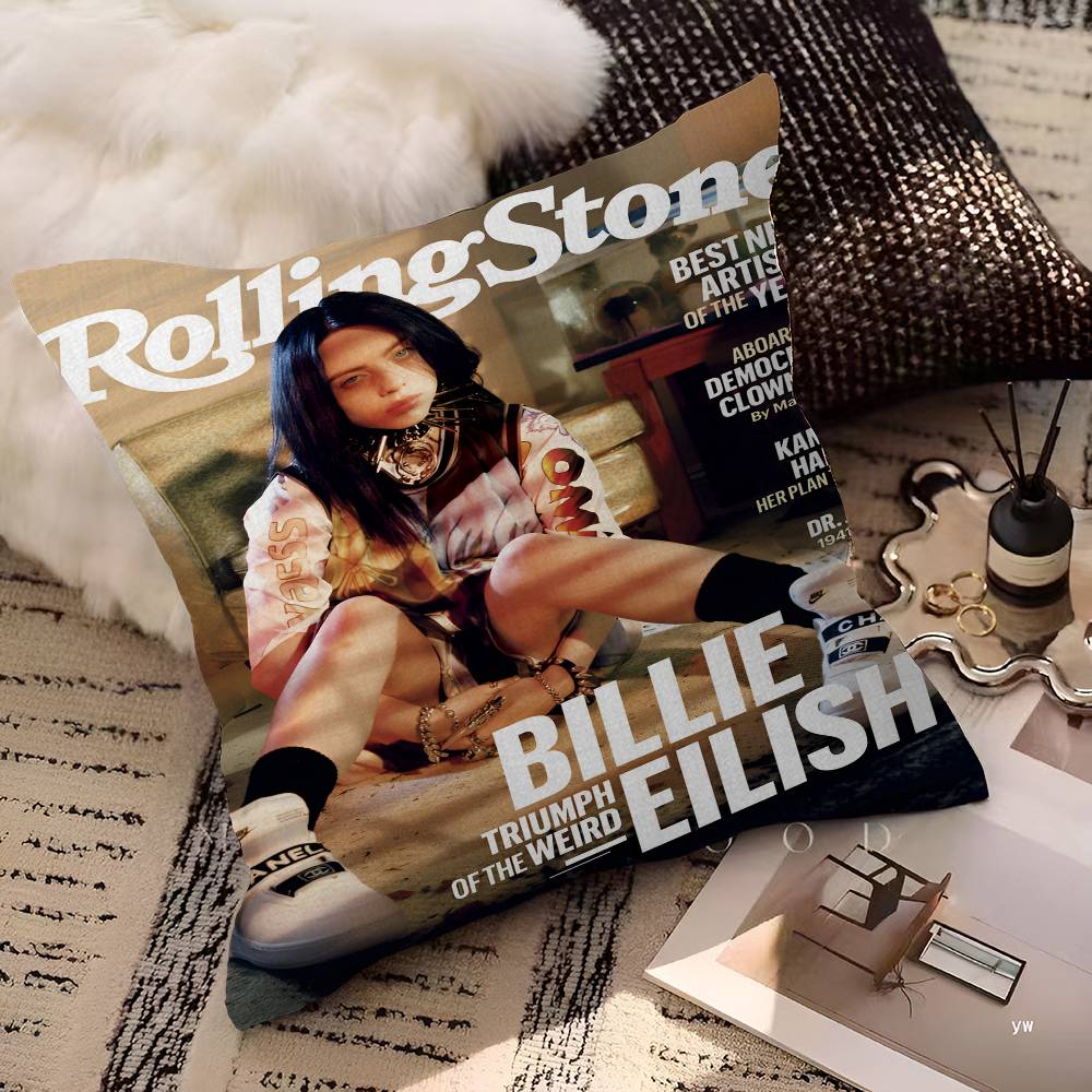 B-Billie E-Eilish Maple Design Cushion Cover Happy Autumn Harvest decor Holiday Decorati Pillow Cover